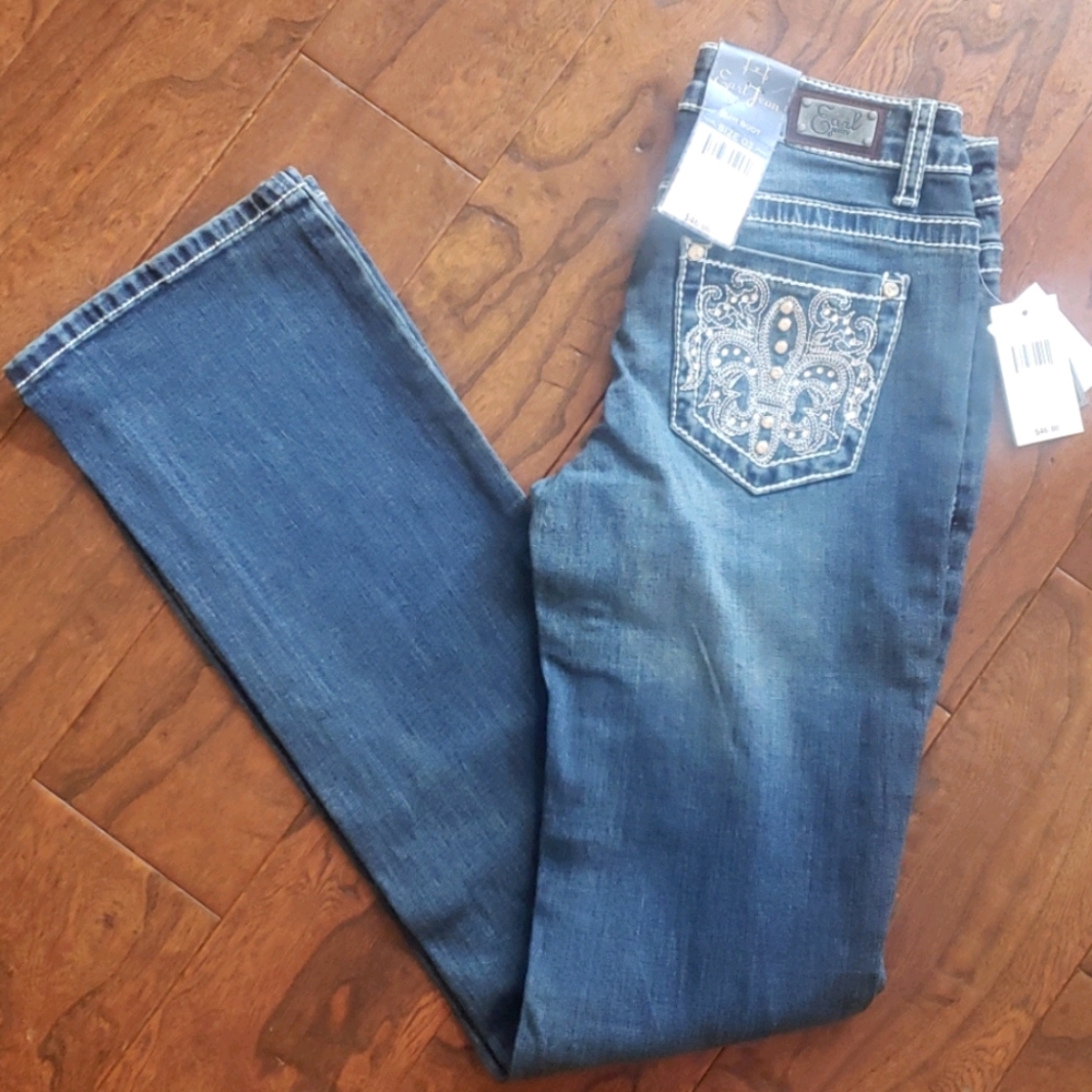 Earl Jeans Fleur Bling Pocket Boot Cut Jean